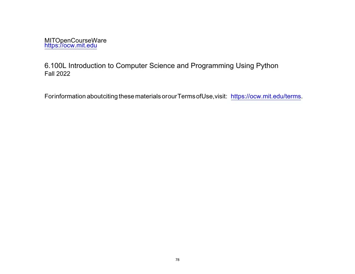 الشريحة 78: MIT OpenCourseWare
